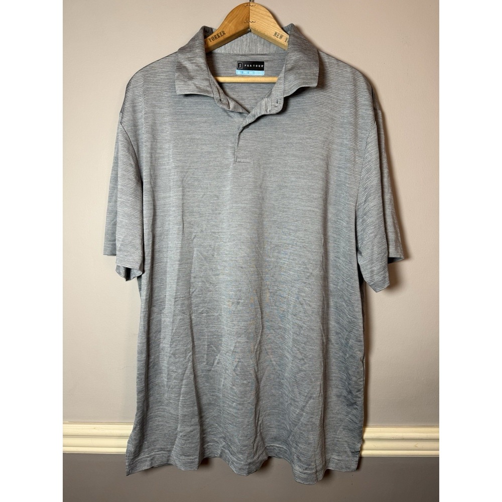 PGA Tour Light Gray Men's Polo Golf‎ Shirt Size XL